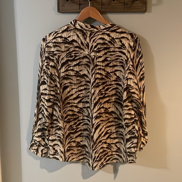 ba&sh Isaac Zebra Print Button Front Blouse Size S - Picture 3 of 5